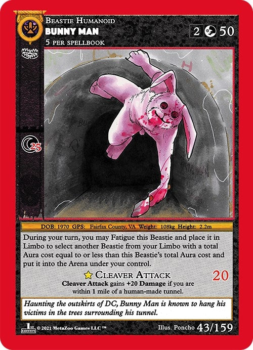 Image for Bunny Man (Cryptid Nation: First Edition) (43) - MetaZoo