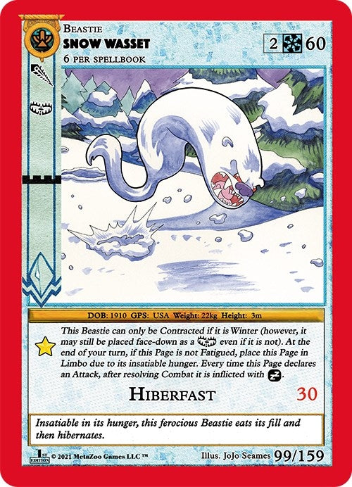 Image for Snow Wasset (Cryptid Nation: First Edition) (99) - MetaZoo