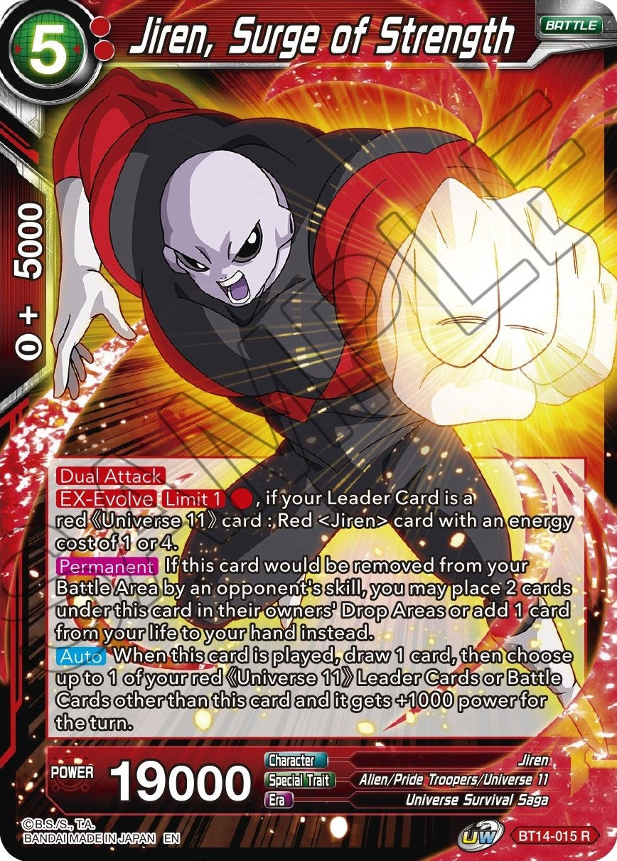Image for Jiren, Surge of Strength (Cross Spirits) (BT14-015) - Dragon Ball Super: Masters