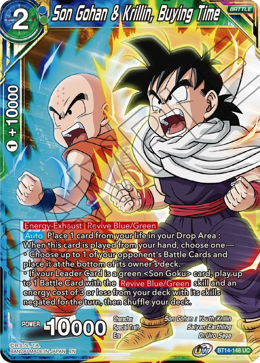 Image for Son Gohan & Krillin, Buying Time (Cross Spirits) (BT14-148) - Dragon Ball Super: Masters