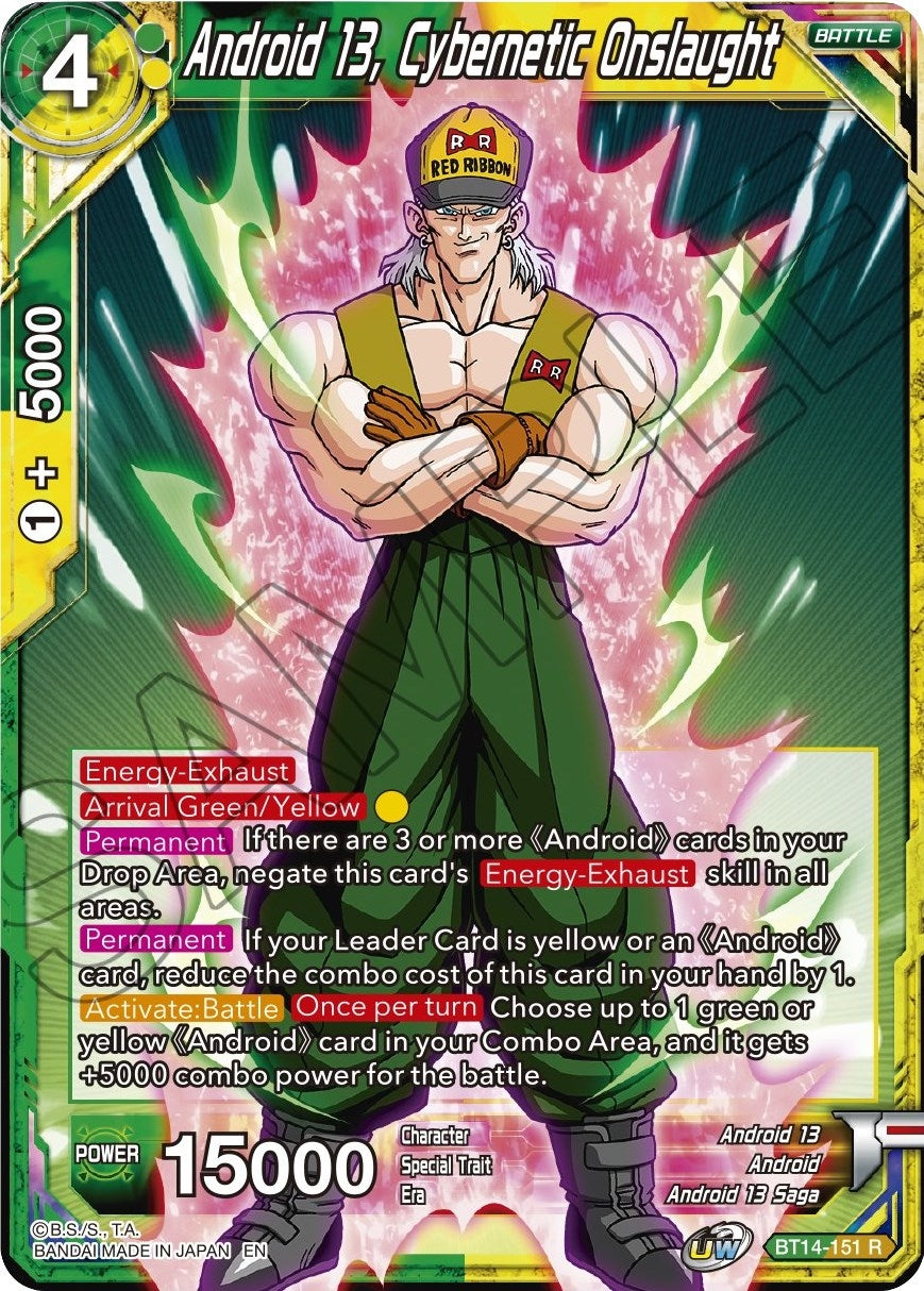 Image for Android 13, Cybernetic Onslaught (Cross Spirits) (BT14-151) - Dragon Ball Super: Masters