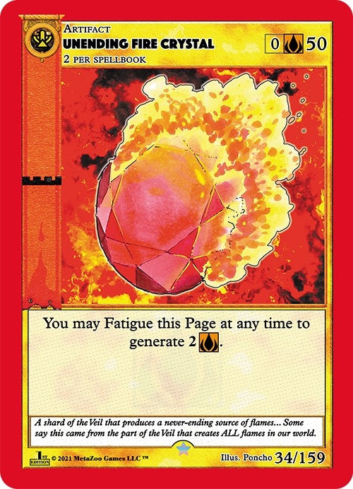 Image for Unending Fire Crystal (Cryptid Nation: First Edition) (34) - MetaZoo