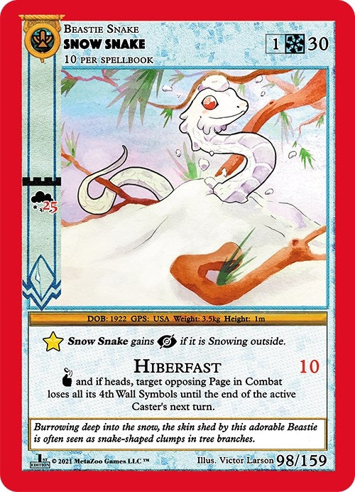 Image for Snow Snake (Cryptid Nation: First Edition) (98) - MetaZoo