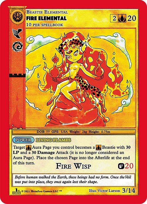 Image for Fire Elemental (Cryptid Nation: First Edition Release Event Deck) (3) - MetaZoo