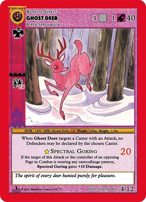 Image for Ghost Deer (Cryptid Nation: First Edition Release Event Deck) (4) - MetaZoo