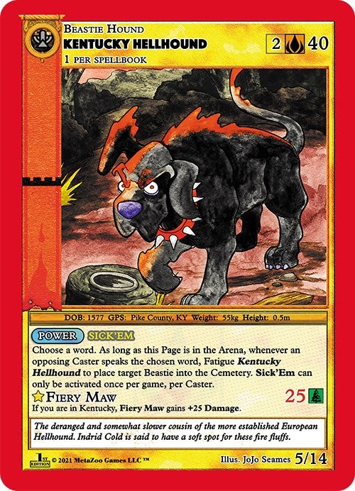 Image for Kentucky Hellhound (Cryptid Nation: First Edition Release Event Deck) (5) - MetaZoo