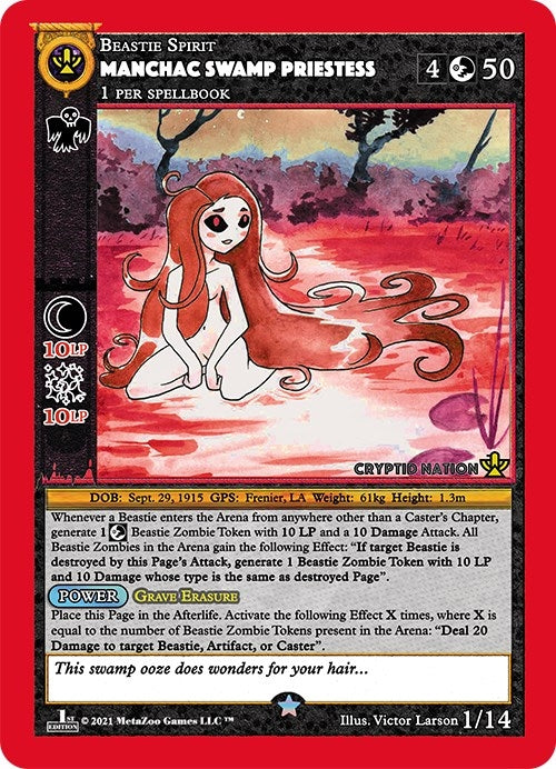 Image for Manchac Swamp Priestess (Cryptid Nation: First Edition Release Event Deck) (1) - MetaZoo