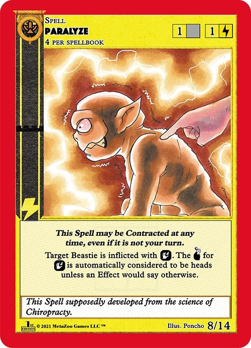 Image for Paralyze (Cryptid Nation: First Edition Release Event Deck) (8) - MetaZoo