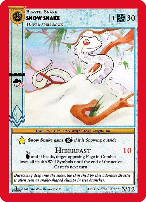 Image for Snow Snake (Cryptid Nation: First Edition Release Event Deck) (3) - MetaZoo