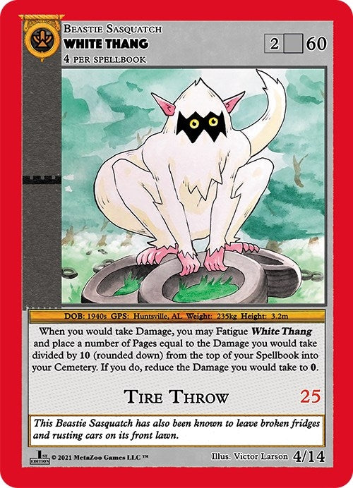 Image for White Thang (Cryptid Nation: First Edition Release Event Deck) (4) - MetaZoo