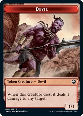 Image for Devil // Zombie Double-Sided Token (Adventures in the Forgotten Realms) (11 // 9) - Magic: The Gathering
