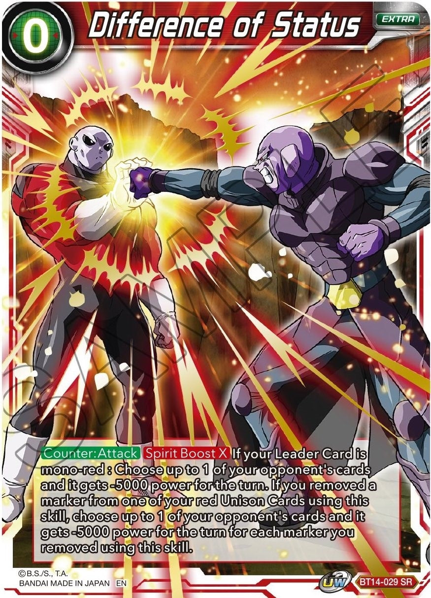 Image for Difference of Status (Cross Spirits) (BT14-029) - Dragon Ball Super: Masters