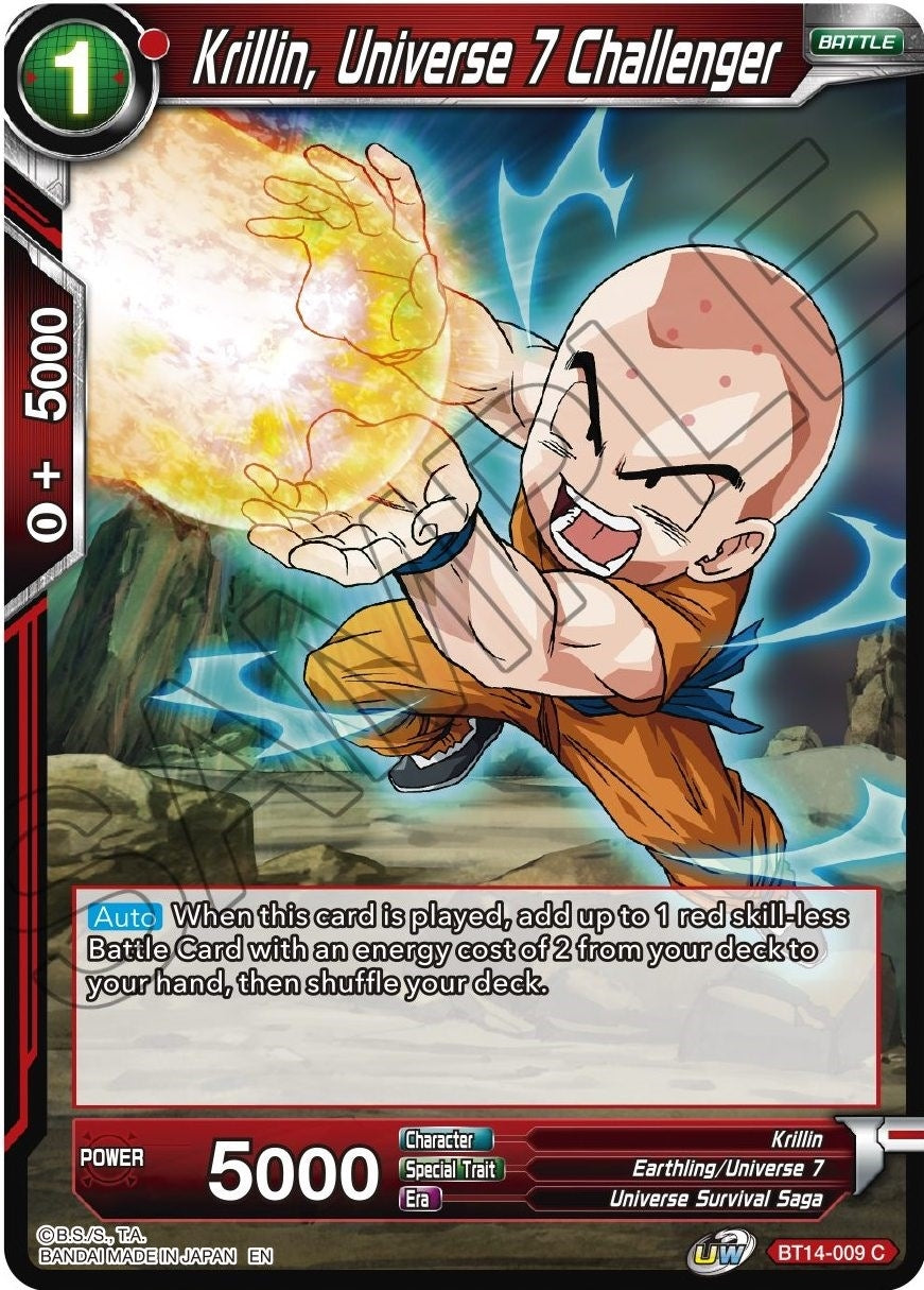 Image for Krillin, Universe 7 Challenger (Cross Spirits) (BT14-009) - Dragon Ball Super: Masters