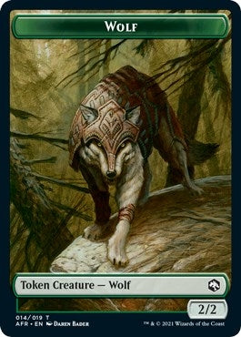 Image for Wolf // Emblem - Mordenkainen Double-Sided Token (Adventures in the Forgotten Realms) (14 // 18) - Magic: The Gathering