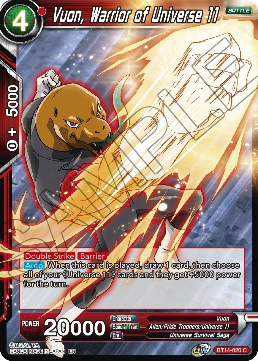 Image for Vuon, Warrior of Universe 11 (Cross Spirits) (BT14-020) - Dragon Ball Super: Masters