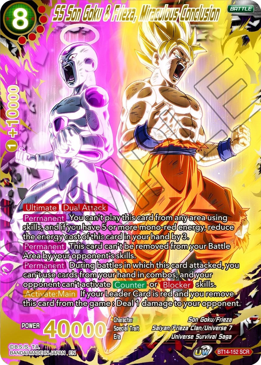 Image for SS Son Goku & Frieza, Miraculous Conclusion (Cross Spirits) (BT14-152) - Dragon Ball Super: Masters