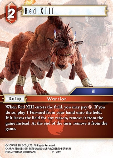 Image for Red XIII (Opus XIV: Crystal Abyss) (14-019R) - Final Fantasy TCG