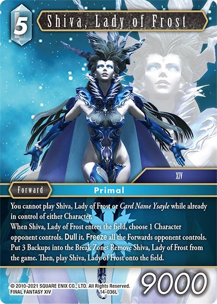 Image for Shiva, Lady of Frost (Opus XIV: Crystal Abyss) (14-036L) - Final Fantasy TCG