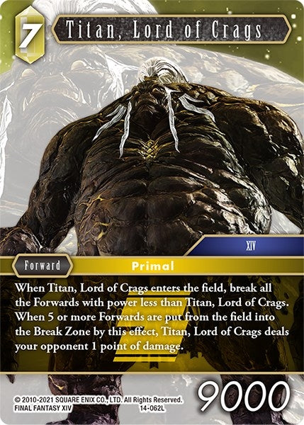 Image for Titan, Lord of Crags (Opus XIV: Crystal Abyss) (14-062L) - Final Fantasy TCG