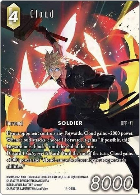 Image for Cloud (Full Art) (Opus XIV: Crystal Abyss) (14-065L) - Final Fantasy TCG