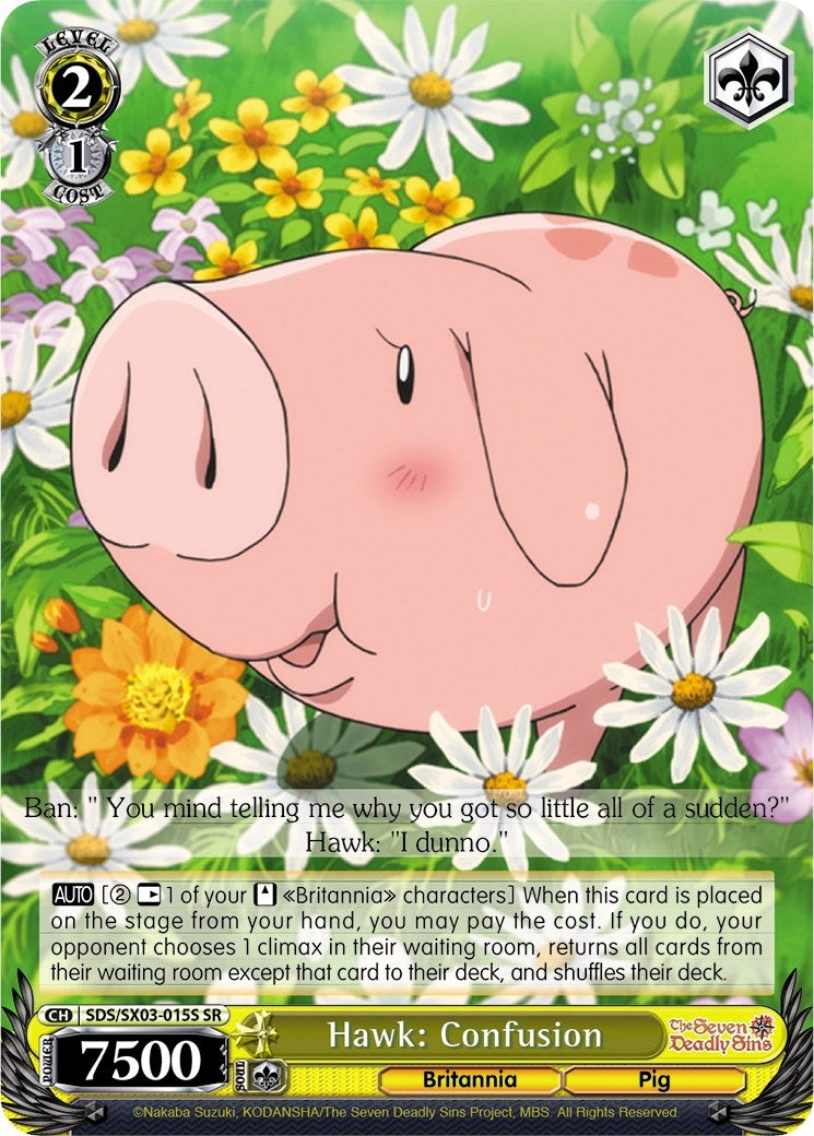 Image for Hawk: Confusion (SR) (The Seven Deadly Sins) (SDS/SX03-015S SR) - Weiss Schwarz