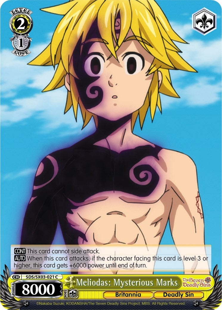 Image for Meliodas: Mysterious Marks (The Seven Deadly Sins) (SDS/SX03-021 C) - Weiss Schwarz