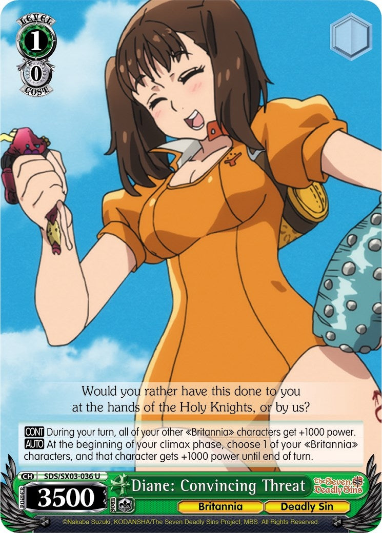 Image for Diane: Convincing Threat (The Seven Deadly Sins) (SDS/SX03-036 U) - Weiss Schwarz