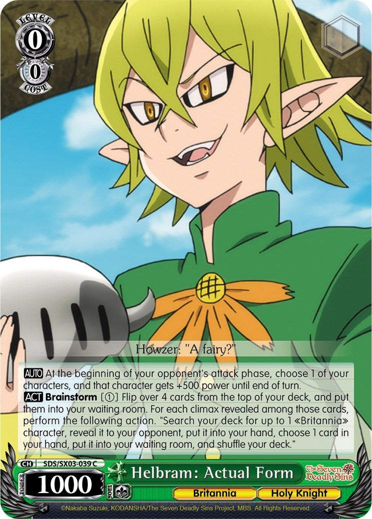 Image for Helbram: Actual Form (The Seven Deadly Sins) (SDS/SX03-039 C) - Weiss Schwarz