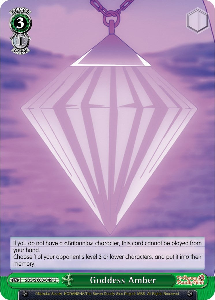 Image for Goddess Amber (The Seven Deadly Sins) (SDS/SX03-049 U) - Weiss Schwarz