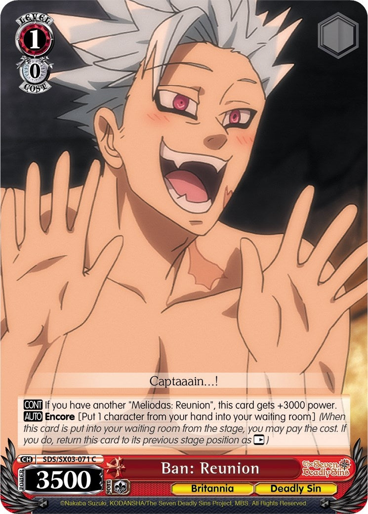 Image for Ban: Reunion (The Seven Deadly Sins) (SDS/SX03-071 C) - Weiss Schwarz