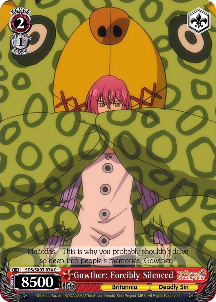Image for Gowther: Forcibly Silenced (The Seven Deadly Sins) (SDS/SX03-074 C) - Weiss Schwarz