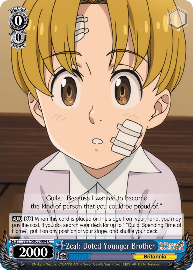 Image for Zeal: Doted Younger Brother (The Seven Deadly Sins) (SDS/SX03-094 C) - Weiss Schwarz