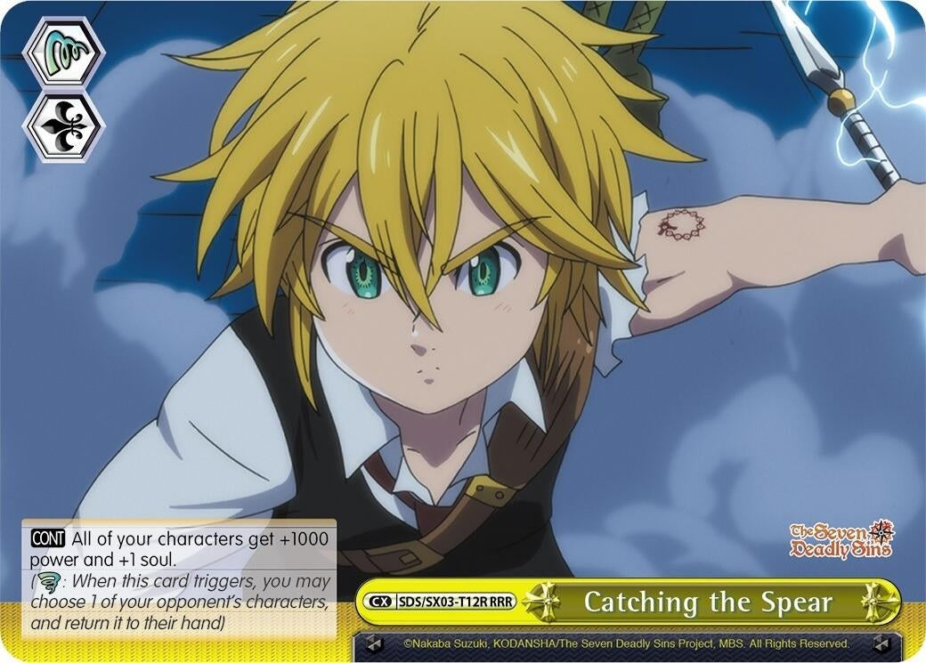 Image for Catching the Spear (RRR) (The Seven Deadly Sins) (SDS/SX03-T12R RRR) - Weiss Schwarz