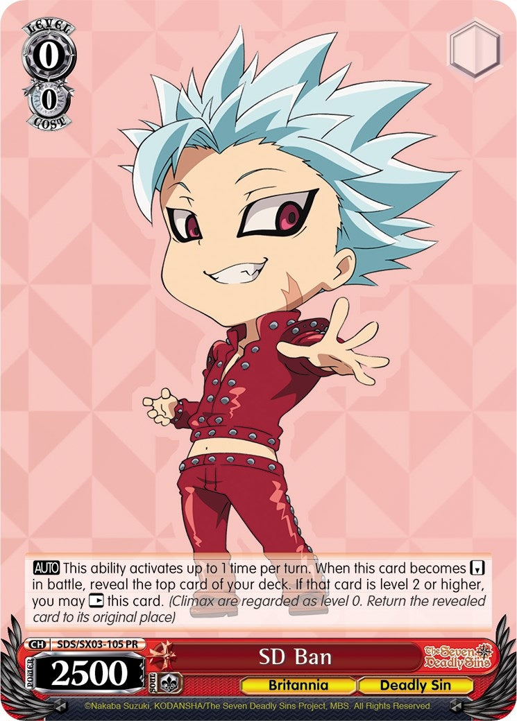Image for SD Ban (The Seven Deadly Sins) (SDS/SX03-105 PR) - Weiss Schwarz