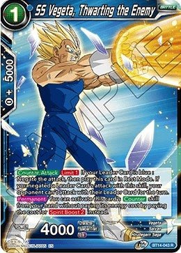 Image for SS Vegeta, Thwarting the Enemy (Cross Spirits) (BT14-043) - Dragon Ball Super: Masters