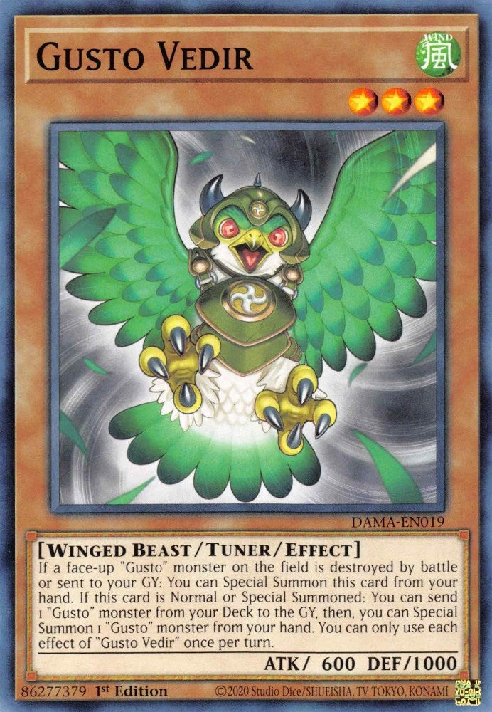 Image for Gusto Vedir (Dawn of Majesty) (DAMA-EN019) - YuGiOh