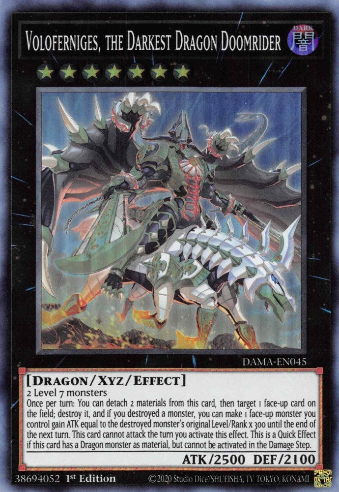 Image for Voloferniges, the Darkest Dragon Doomrider (Dawn of Majesty) (DAMA-EN045) - YuGiOh