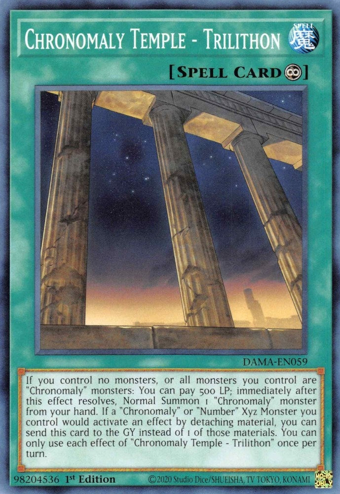 Image for Chronomaly Temple - Trilithon (Dawn of Majesty) (DAMA-EN059) - YuGiOh