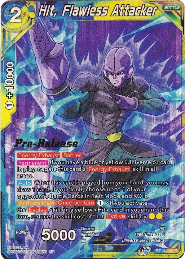 Image for Hit, Flawless Attacker (Cross Spirits Pre-Release Cards) (BT14-146) - Dragon Ball Super: Masters
