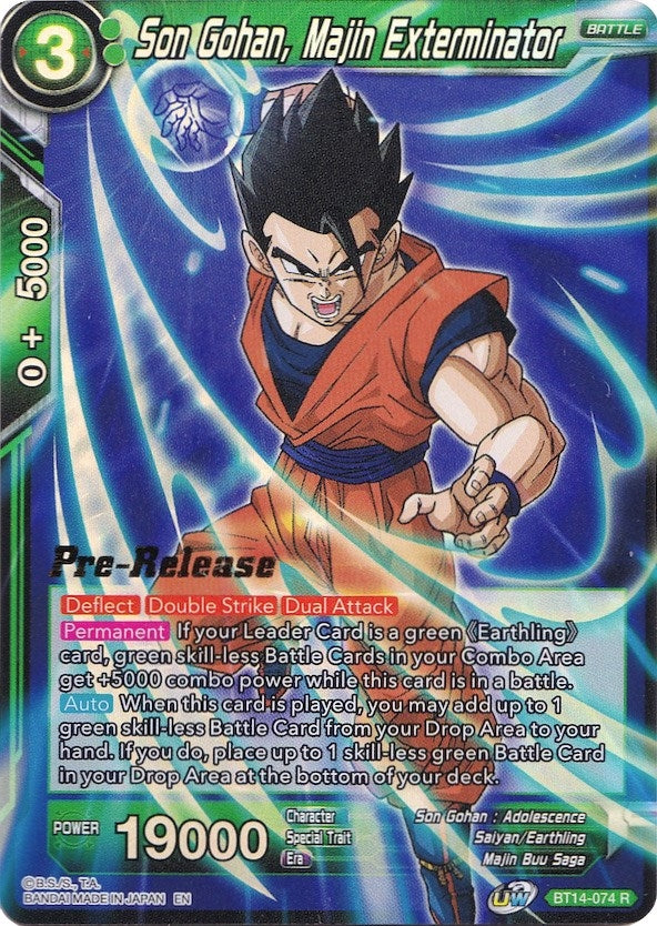 Image for Son Gohan, Majin Exterminator (Cross Spirits Pre-Release Cards) (BT14-074) - Dragon Ball Super: Masters