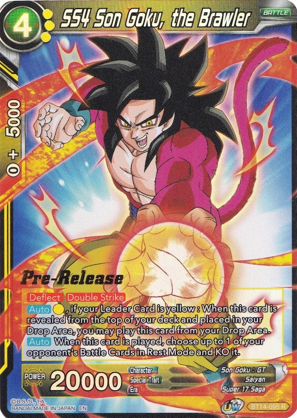Image for SS4 Son Goku, the Brawler (Cross Spirits Pre-Release Cards) (BT14-095) - Dragon Ball Super: Masters