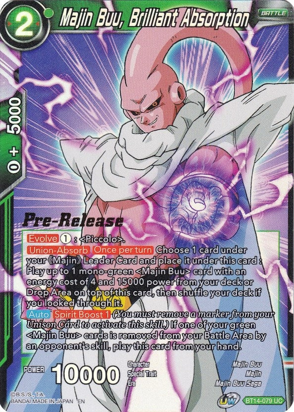 Image for Majin Buu, Brilliant Absorption (Cross Spirits Pre-Release Cards) (BT14-079) - Dragon Ball Super: Masters
