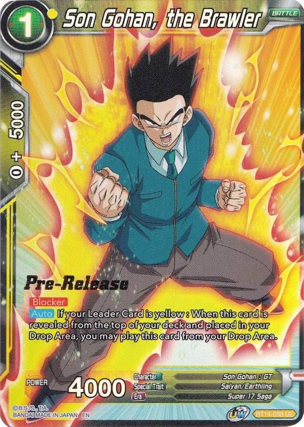 Image for Son Gohan, the Brawler (Cross Spirits Pre-Release Cards) (BT14-098) - Dragon Ball Super: Masters