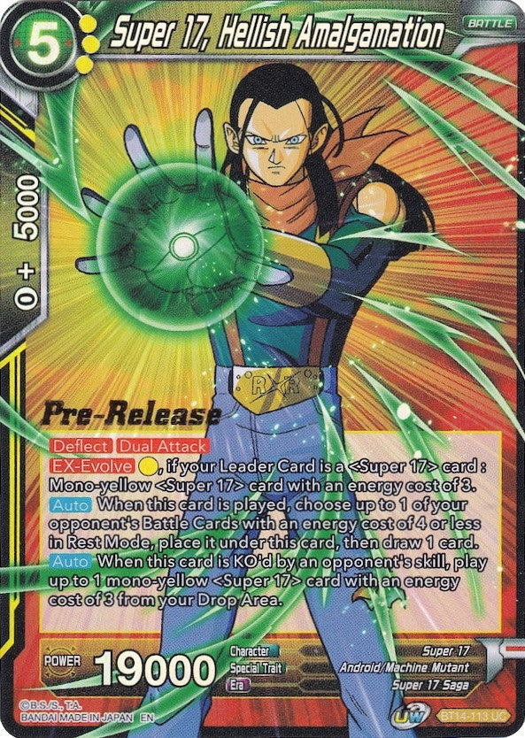 Image for Super 17, Hellish Amalgamation (Cross Spirits Pre-Release Cards) (BT14-113) - Dragon Ball Super: Masters