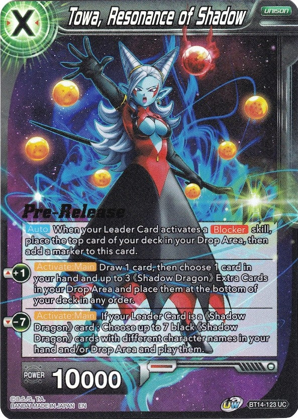 Image for Towa, Resonance of Shadow (Cross Spirits Pre-Release Cards) (BT14-123) - Dragon Ball Super: Masters