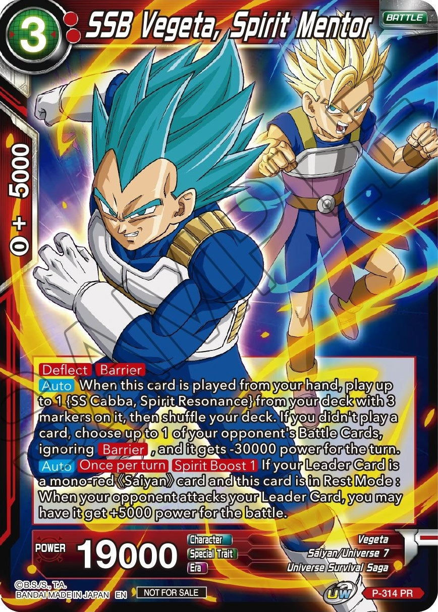 Image for SSB Vegeta, Spirit Mentor (Tournament Promotion Cards) (P-314) - Dragon Ball Super: Masters