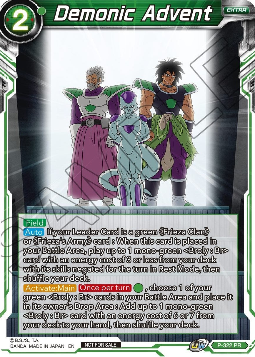 Image for Demonic Advent (Tournament Promotion Cards) (P-322) - Dragon Ball Super: Masters
