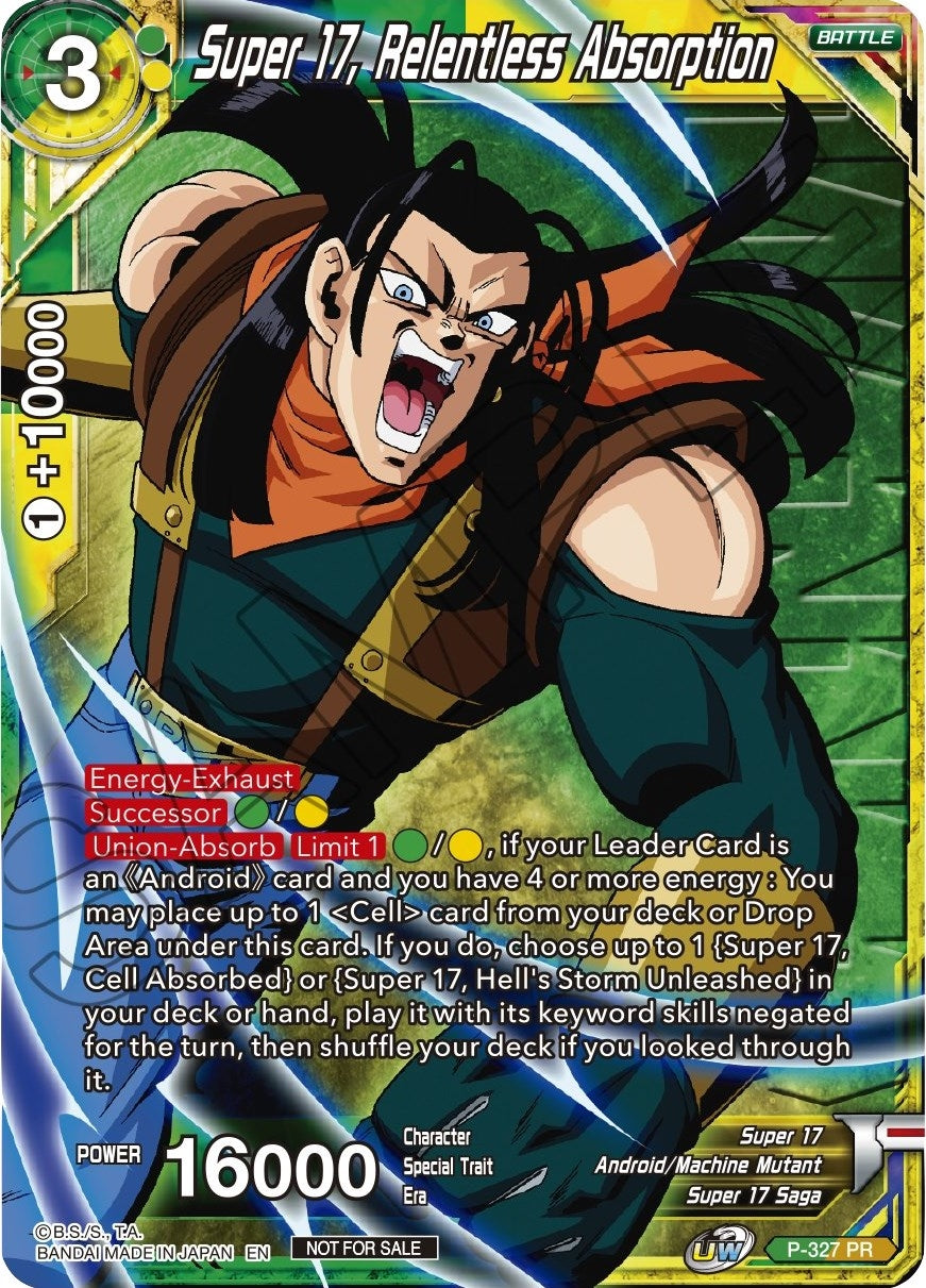 Image for Super 17, Relentless Absorption (Winner Stamped) (Tournament Promotion Cards) (P-327) - Dragon Ball Super: Masters