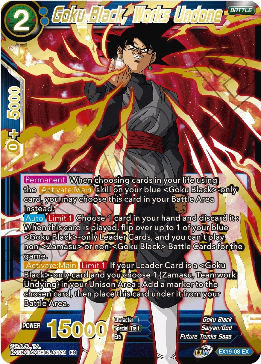 Image for Goku Black, Works Undone (Special Anniversary Set 2021) (EX19-08) - Dragon Ball Super: Masters