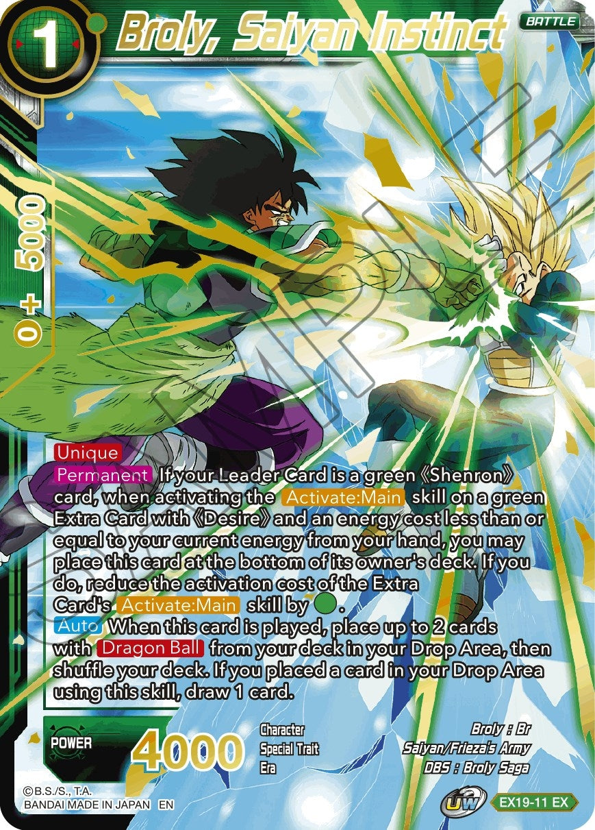 Image for Broly, Saiyan Instinct (Special Anniversary Set 2021) (EX19-11) - Dragon Ball Super: Masters